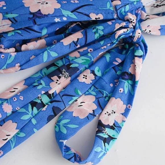 Boho Floral Gypsy Print 60’s Maxi Wrap Dress - Picture 8 of 12